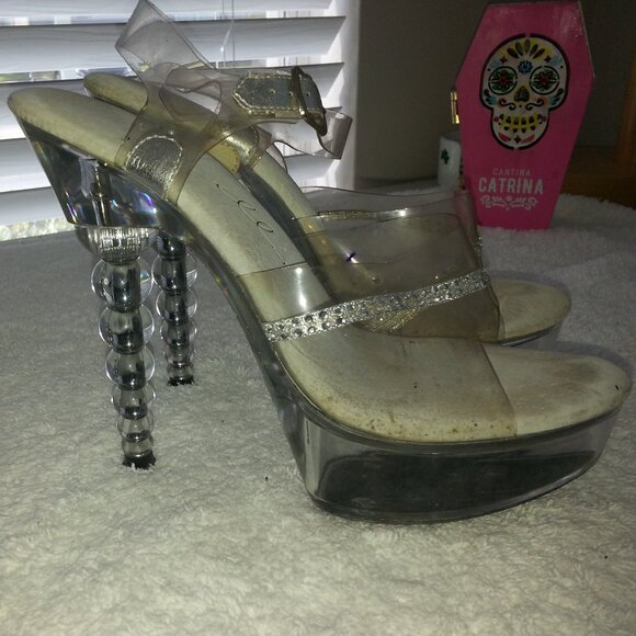Ellie Platform High Heel Dancer Shoes Worn Previously - Picture 3 of 8